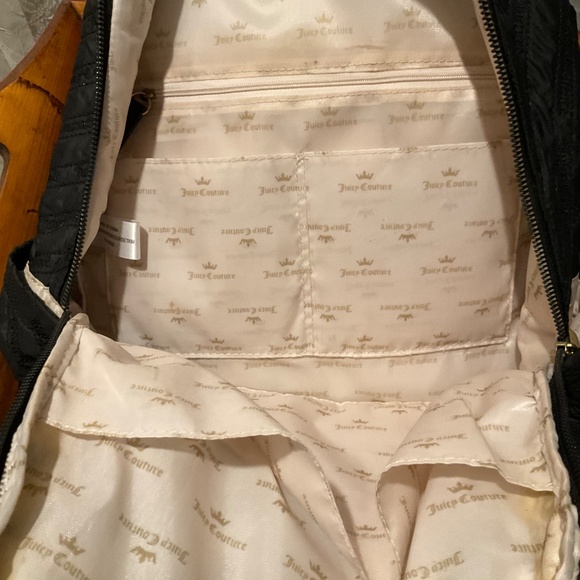 Juicy Couture Rare Cloud Nine Black Quilted Laptop Sleeve Backpack - Picture 6 of 7